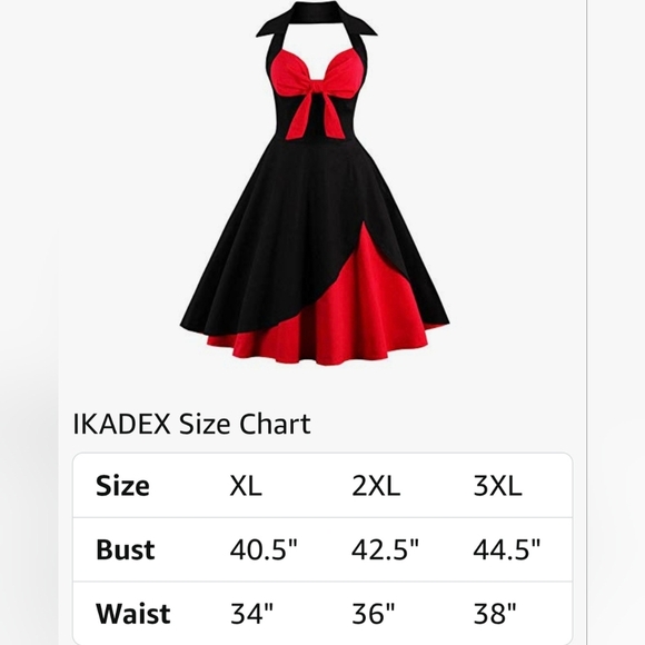 IKADEX Vintage 1950s Rockabilly Swing Dress #550 - Picture 10 of 11